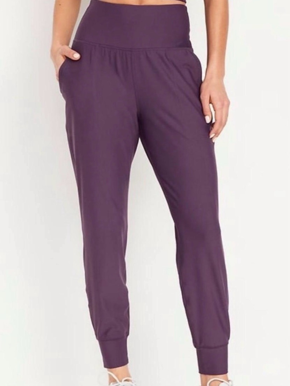 High-Waist Purple Women's Jogger Pants